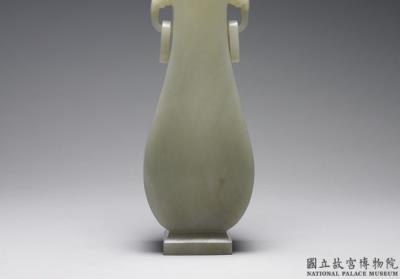 图片[2]-Jade vase with animal-shaped ring handles, Qing dynasty (1644-1911)-China Archive